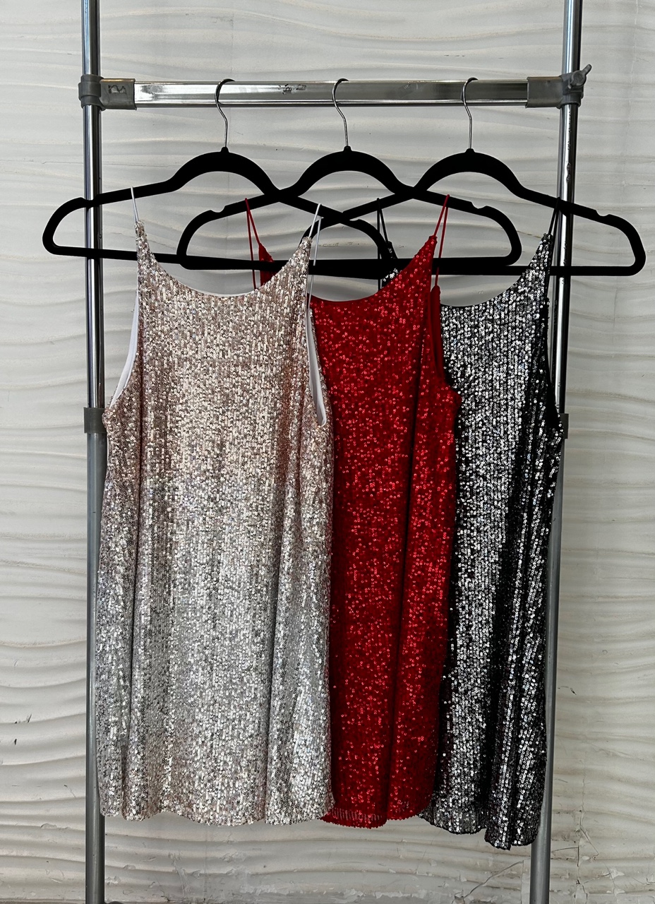 VESTIDO CORTO LENTEJUELA V16