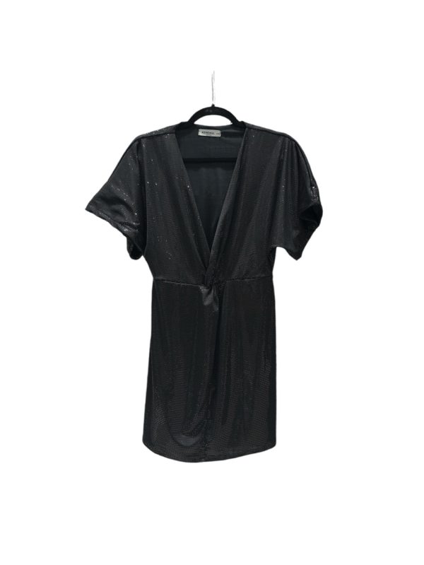 VESTIDO CUELLO V ENGOMADO BRILLO 2557