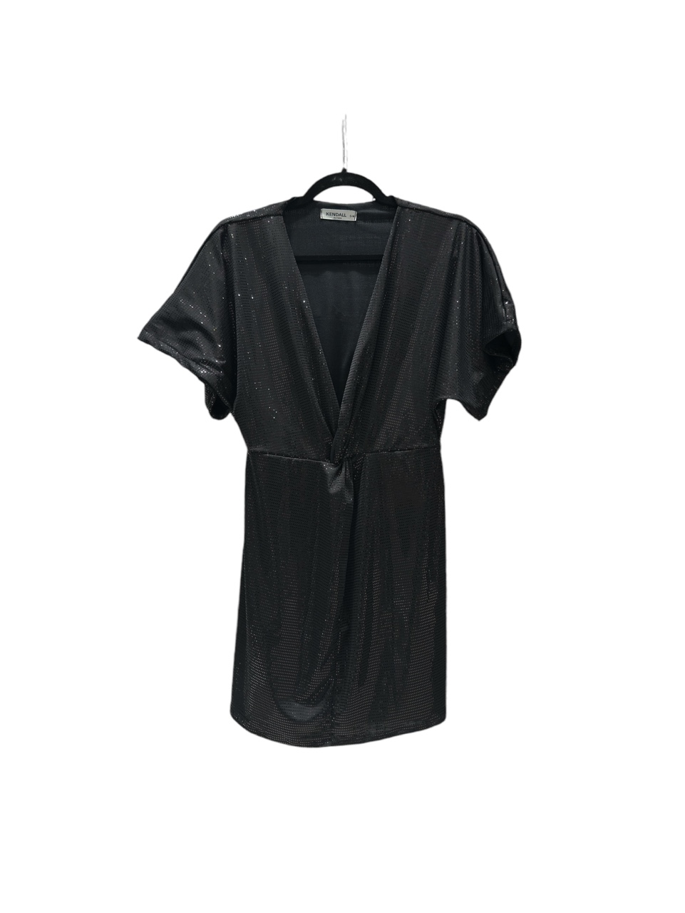 VESTIDO CUELLO V ENGOMADO BRILLO 2557