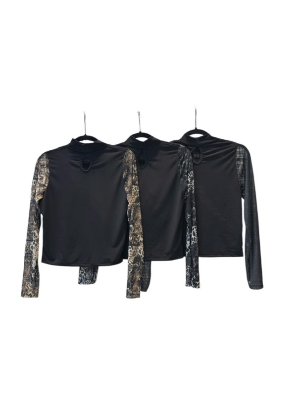 REMERA COMBI TULL ESTAMPADO Y BRILLO 2473 - Imagen 2