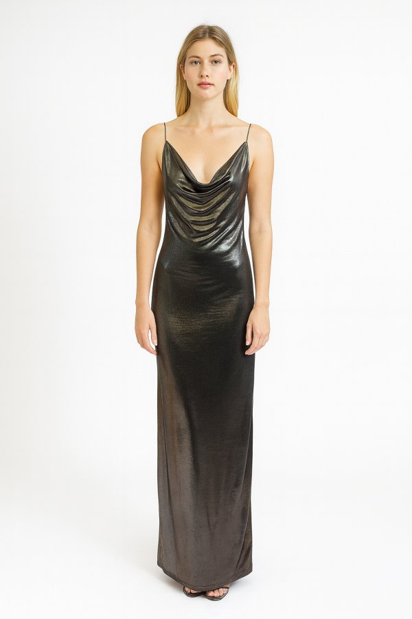 VESTIDO LARGO FOIL 2516F