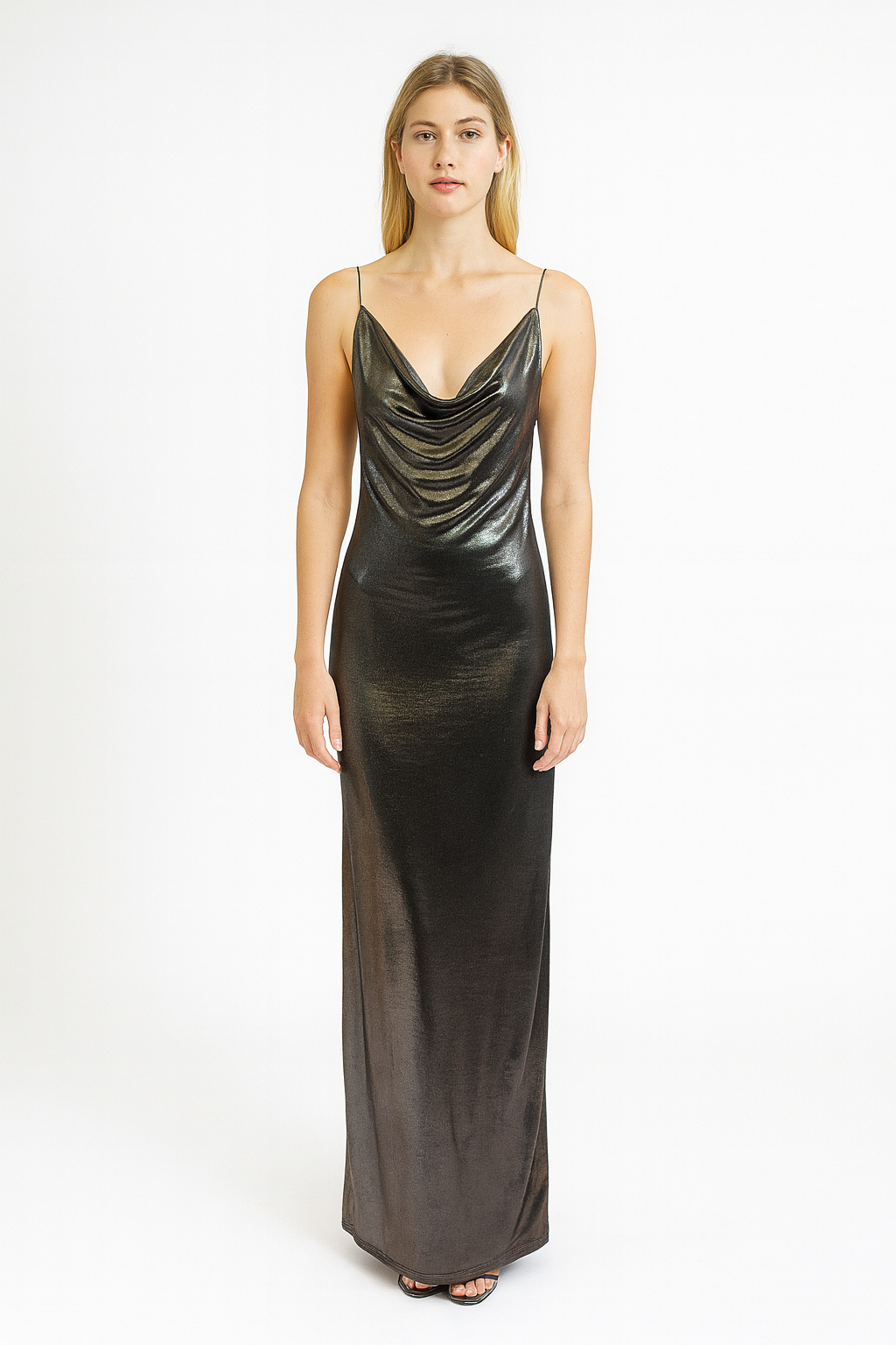 VESTIDO LARGO FOIL 2516F