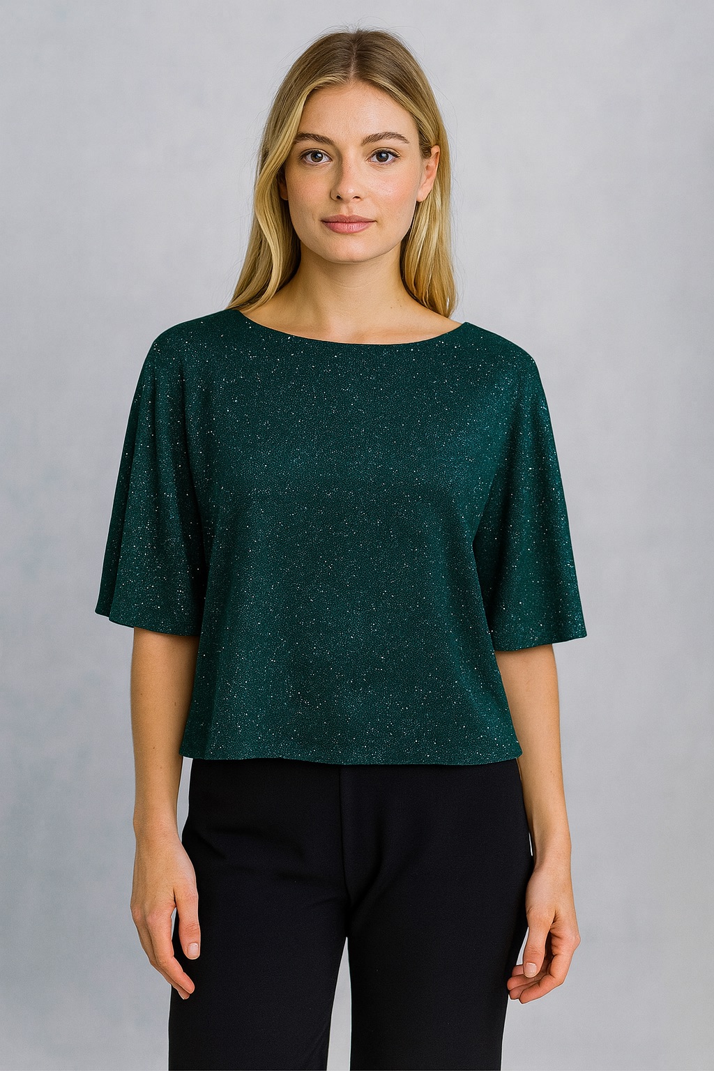 REMERA GLITTER BOTON ESPALDA G1815